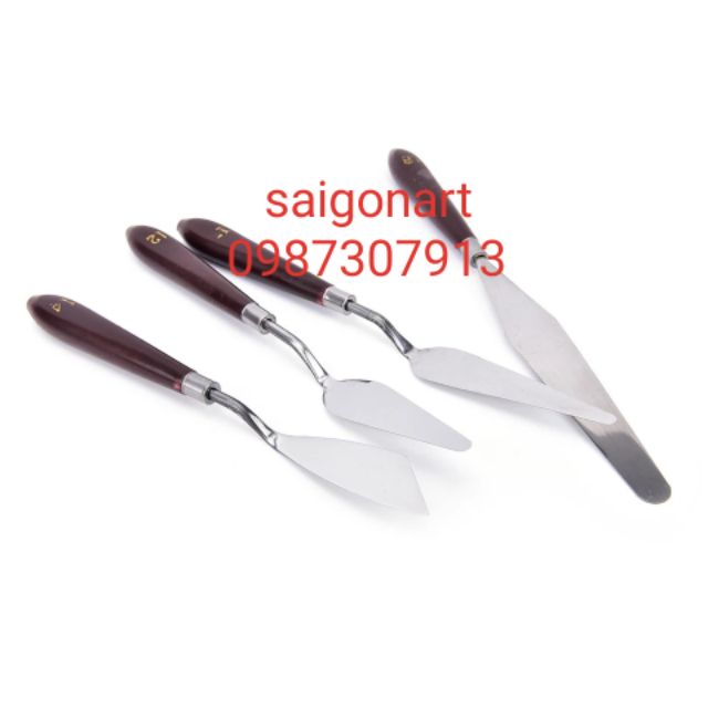 Kiểu Bay Vẽ Tranh, Bay Vít Màu Cán Nâu Đủ Size (Bán Lẻ)