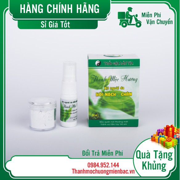 [ ĐÁNH BAY MÙI HÔI ]  Hôi nách, hôi chân Thanh Mộc Hương Chính Hãng