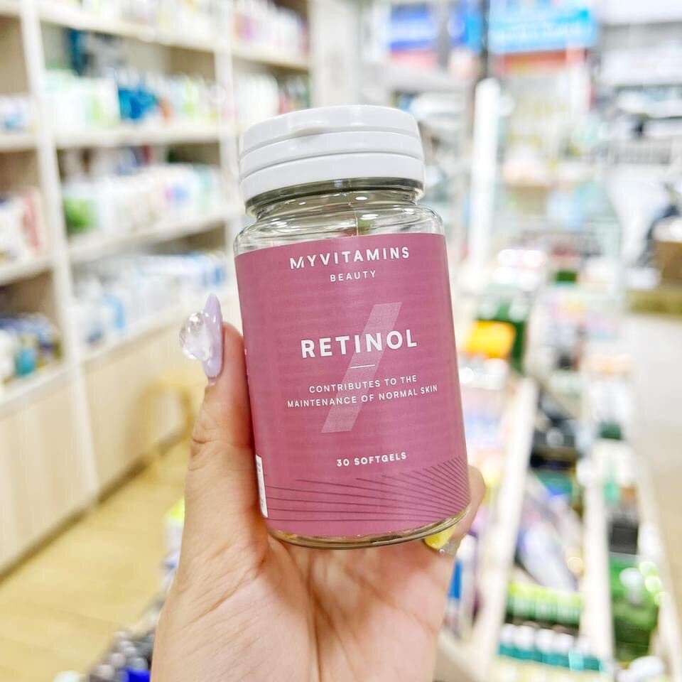 Viên uống Retinol Myvitamins 90 viên ,giảm lão hóa giúp đẹp da trẻ mãi k già