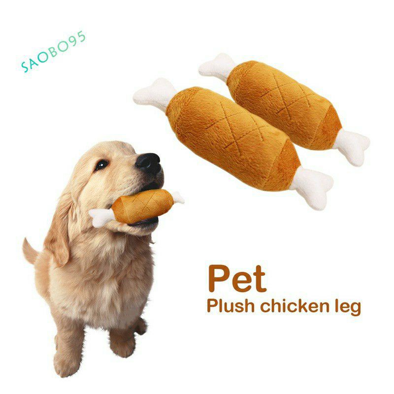 Đồ chơi đùi gà nhồi bông cho chó mèo