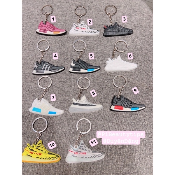 MÓC CHÌA KHÓA GIÀY ADIDAS - INBOX MẪU THEO SỐ THỨ TỰ TRÊN HÌNH