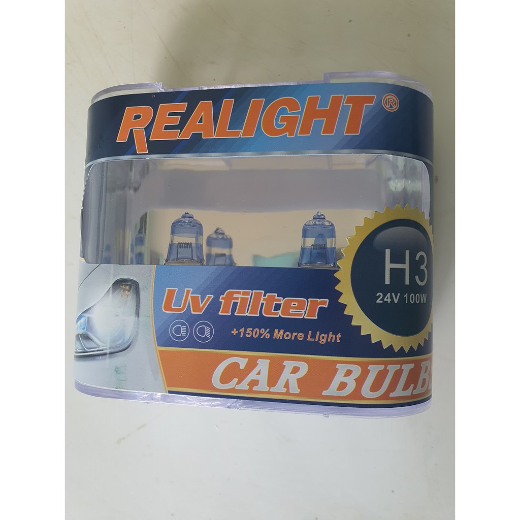 Bóng đèn Halogen Realight H3 - 24v - 100w (cặp)