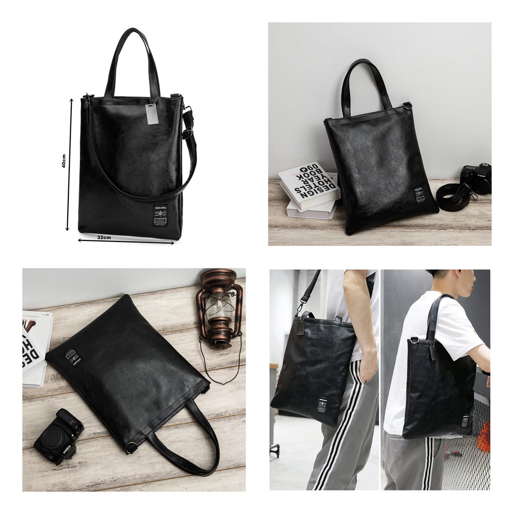Túi xách Unisex 39998 W2P chất da PU cao cấp chống thấm nước chống bào mòn Ulzzang