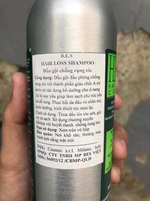 Combo dầu gội và huyết thanh chống rụng kích thích mọc tóc Fanola Bes Hergen Hair Loss