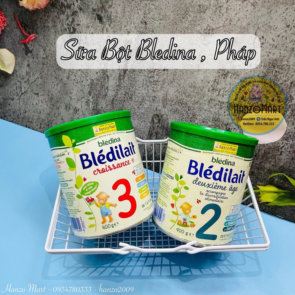 Sữa Bledilait Bledina số 1,2,3,4 Pháp trọng lượng 400g , 900g