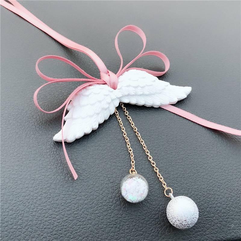 Khánh treo trang trí gương hậu ô tô cánh thiên thần phiên bản đặc biệt chào mừng năm mới tài phúc đầy nhà