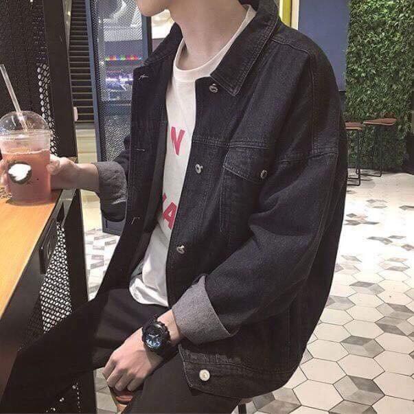 Áo Khoác Jean Nam BB ĐEN có túi trong hàng VIP giá xưởng