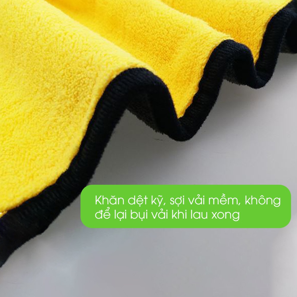 Khăn lau ô tô chuyên dụng đa năng Tâm Luân microfiber, siêu thấm, khổ to