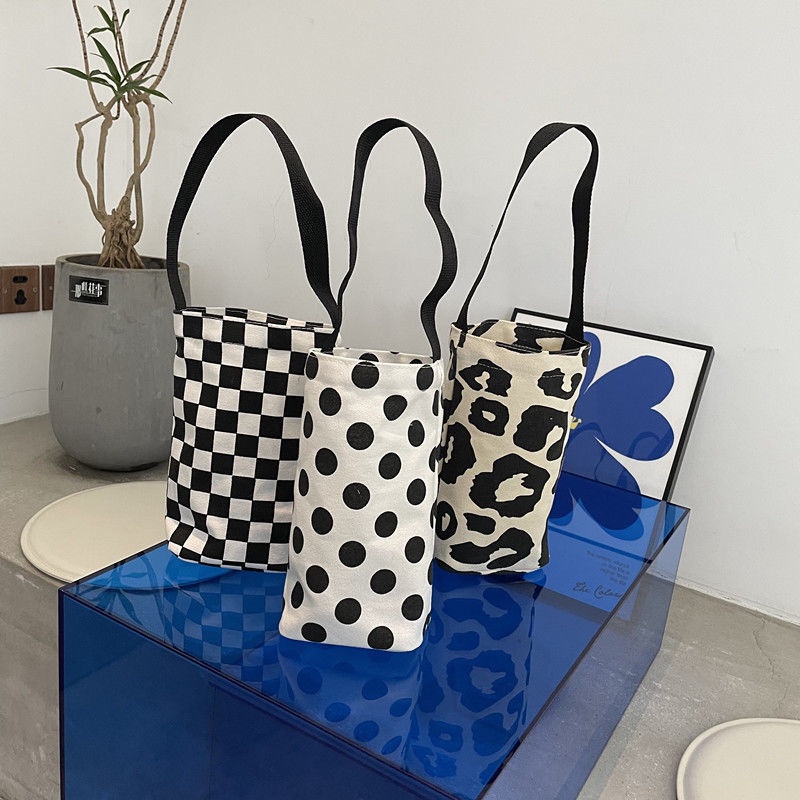 Túi Xách Vải Canvas Màu Sắc Đơn Giản Phong Cách Hàn Quốc