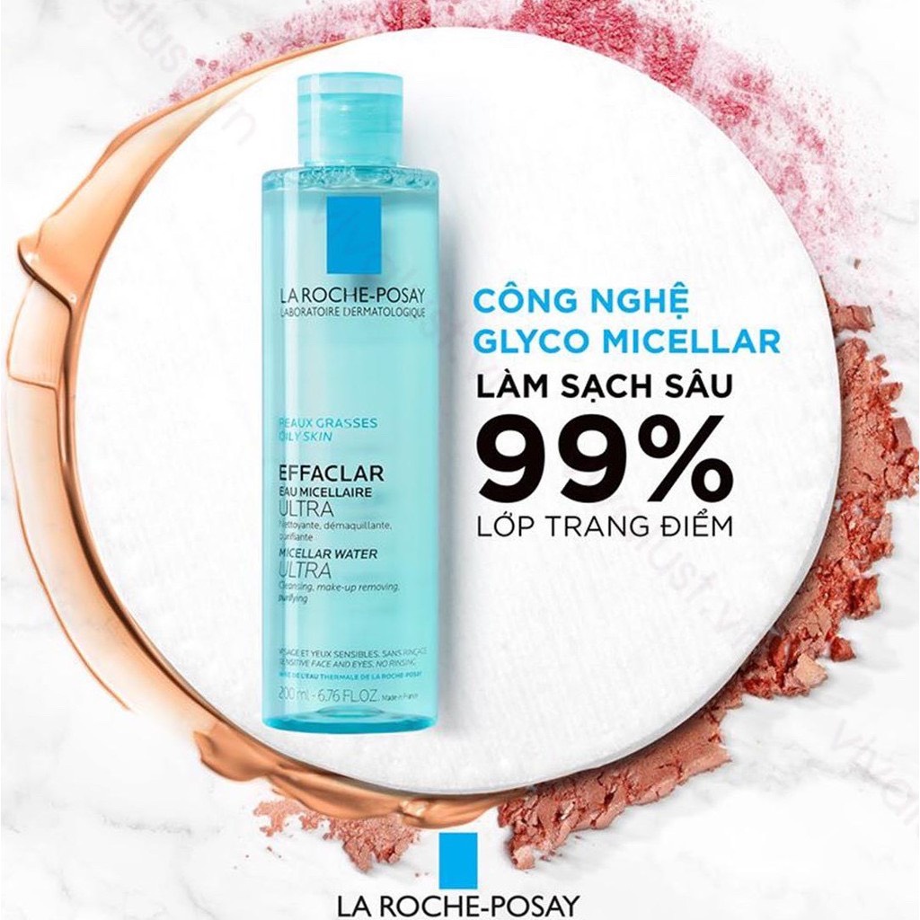 Nước tẩy trang La Roche-Posay,làm sạch sâu cho da dầu,da nhạy cảm Effaclar Micellar Water 400ml