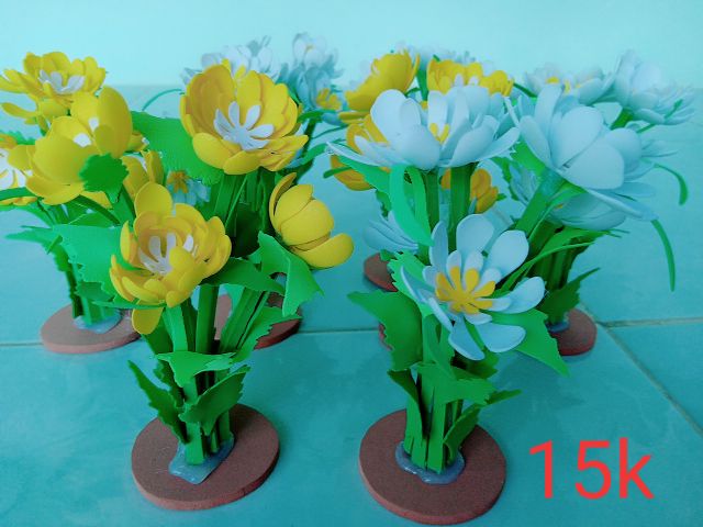 Đồ dùng mầm non, đồ dùng tự tạo, khóm hoa mầm non.