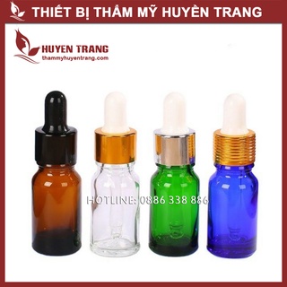 Hũ Chiết Tinh Dầu 5ml/10ml Nút Bóp Nhỏ Giọt - Lọ Chiết Thủy Tinh Đựng Tinh Dầu, Serum, Mỹ Phẩm -Thẩm Mỹ Huyền Trang