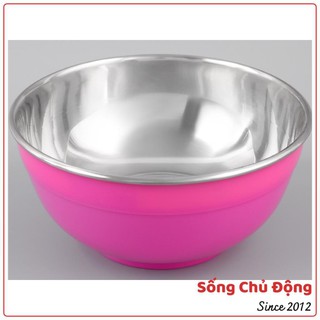 Tô inox 2 lớp Rainy RN-T16-2L ( Set 2 tô ), bát tô canh inox giao màu ngẫu nhiên