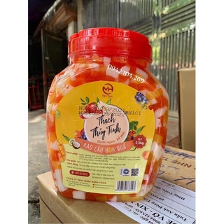 HOT HIT- THẠCH THỦY TINH HOA QUẢ/ THẠCH THỦY TINH RAU CÂU vị Trái cây hũ 2.5kg