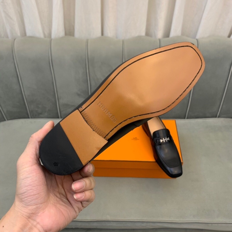 Giày tây lười da thật nhập khẩu thương hiệu Hermes HM cao cấp mẫu mới lịch lãm cho nam
