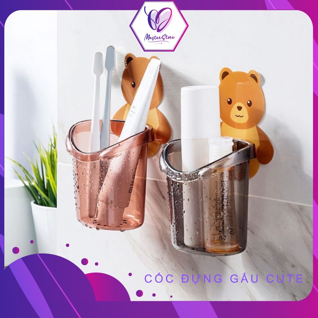 Cốc Gấu Đựng Bàn Chải,Kem Đánh Răng