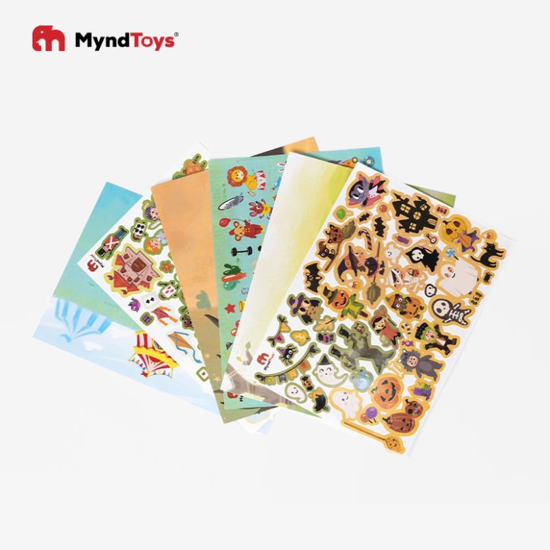Bộ 160 Miếng Dán Stickers Myndtoys Cao Cấp Với Chất Liệu An Toàn Cho Bé Từ 2 Tuổi (03 Chủ Đề)