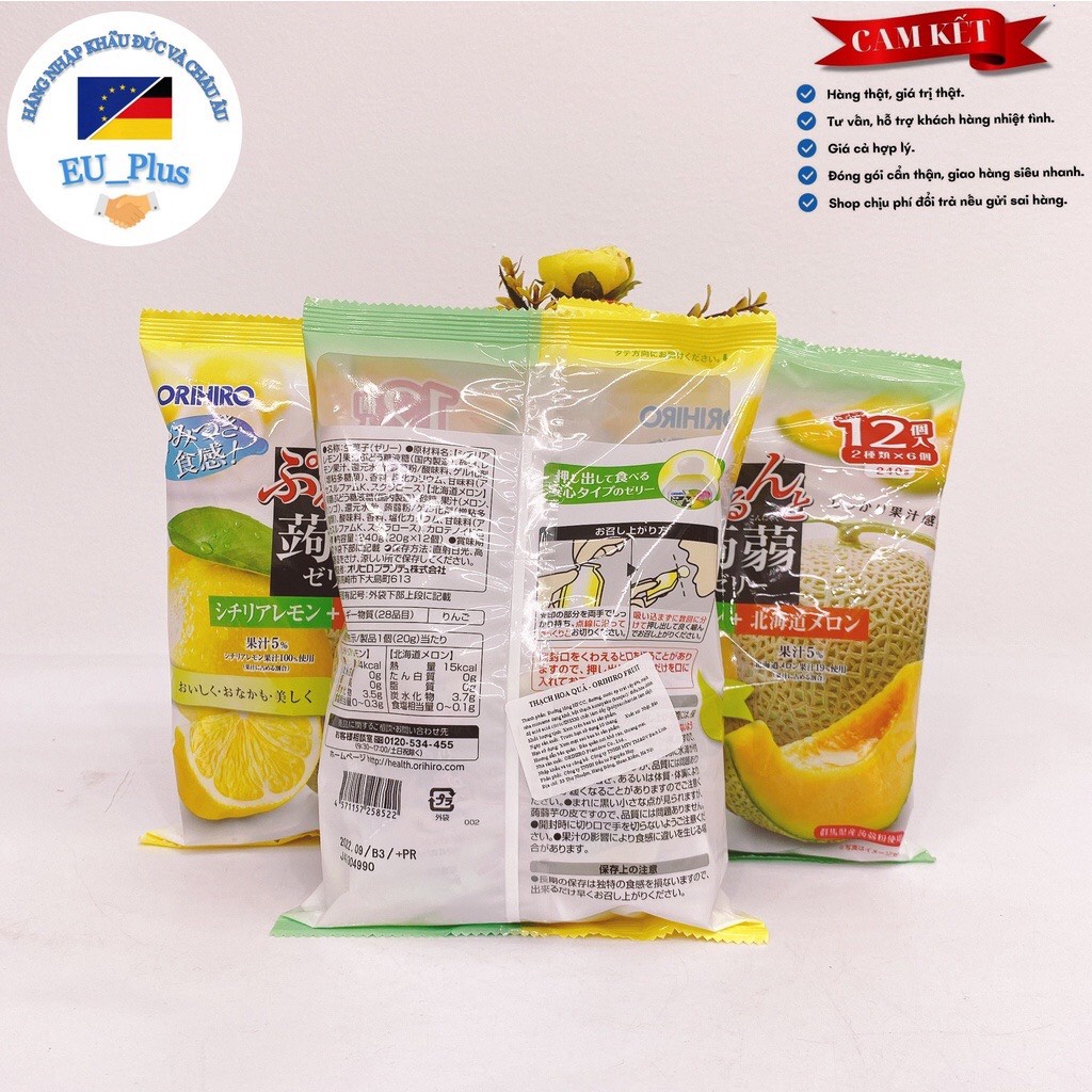 Thạch gói Nhật Orihiro 216g - vị trái cây