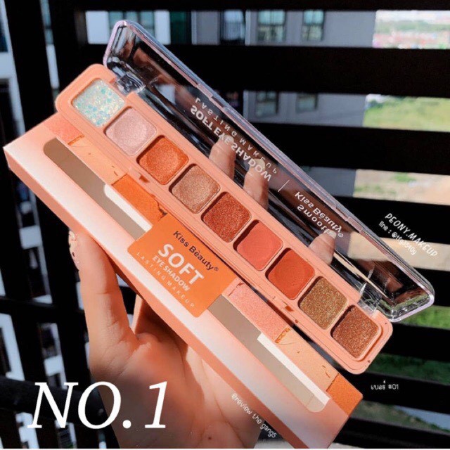 ❤️ bảng 9 màu mắt tone cam kiss beauty soft eyeshadow item no. 87118-03. ❤️