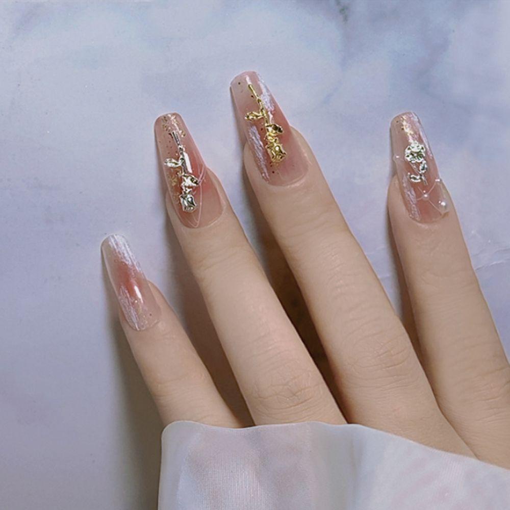 Phụ Kiện Hoa 3D Lấp Lánh Trang Trí Móng Tay Nghệ Thuật