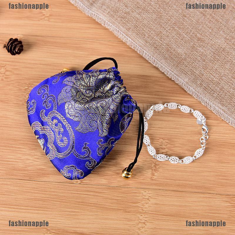 Set 10 túi rút bằng lụa  phong cách Trung Hoa đựng nữ trang tiền xu