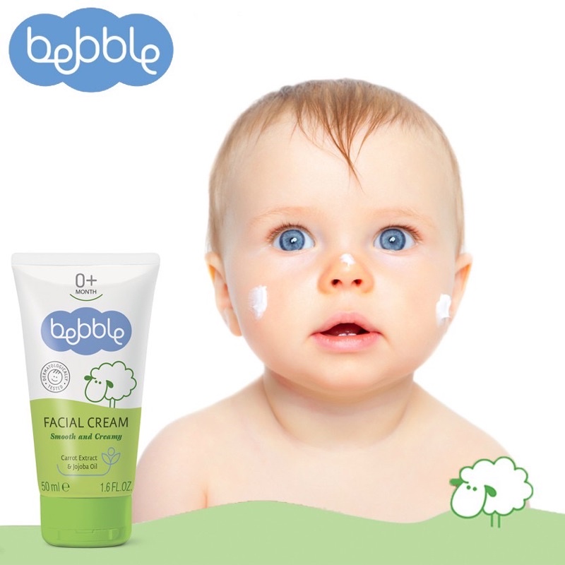 Kem dưỡng ẩm cho bé Bebble Facial Cream dưỡng da toàn thân/ da mặt cho bé Hàng Nhập Khẩu Chính Hãng Bulgaria
