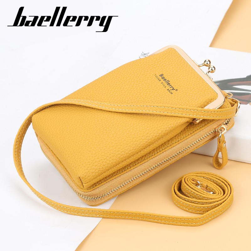 Baellerry Women Wallet Mid-Length Mobile Phone Bag Fashion Zipper Messenger Bag N8601