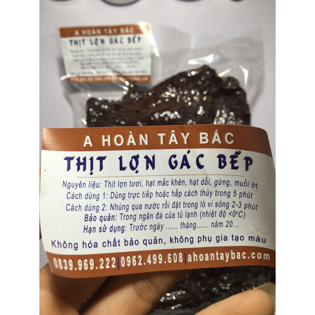 Thịt Lợn Gác Bếp Tây Bắc chính hiệu tặng chẩm chéo (225gr)