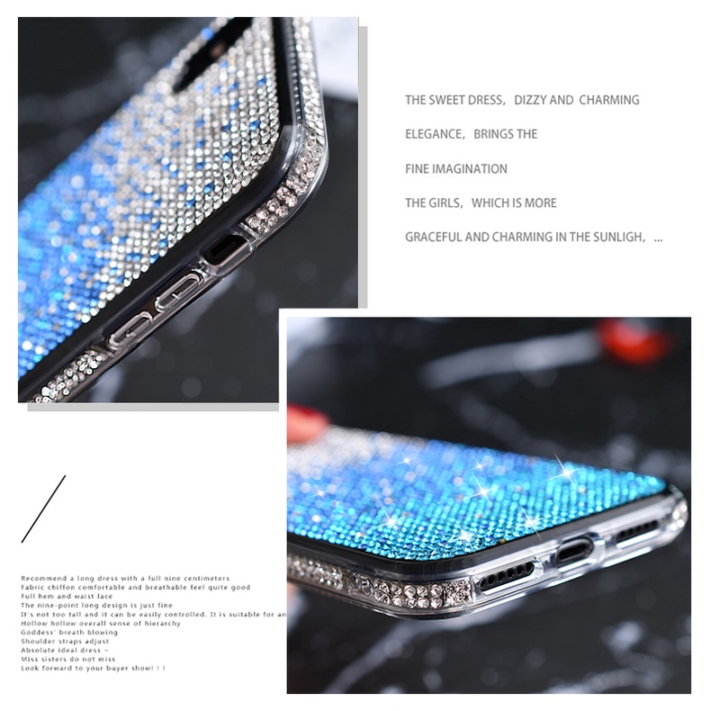 Vỏ Bao Da Điện Thoại tpu Mềm Đính Đá Lấp Lánh Cho samsung galaxy s23 s22 ultra s20 s21 note10 20 Ốp