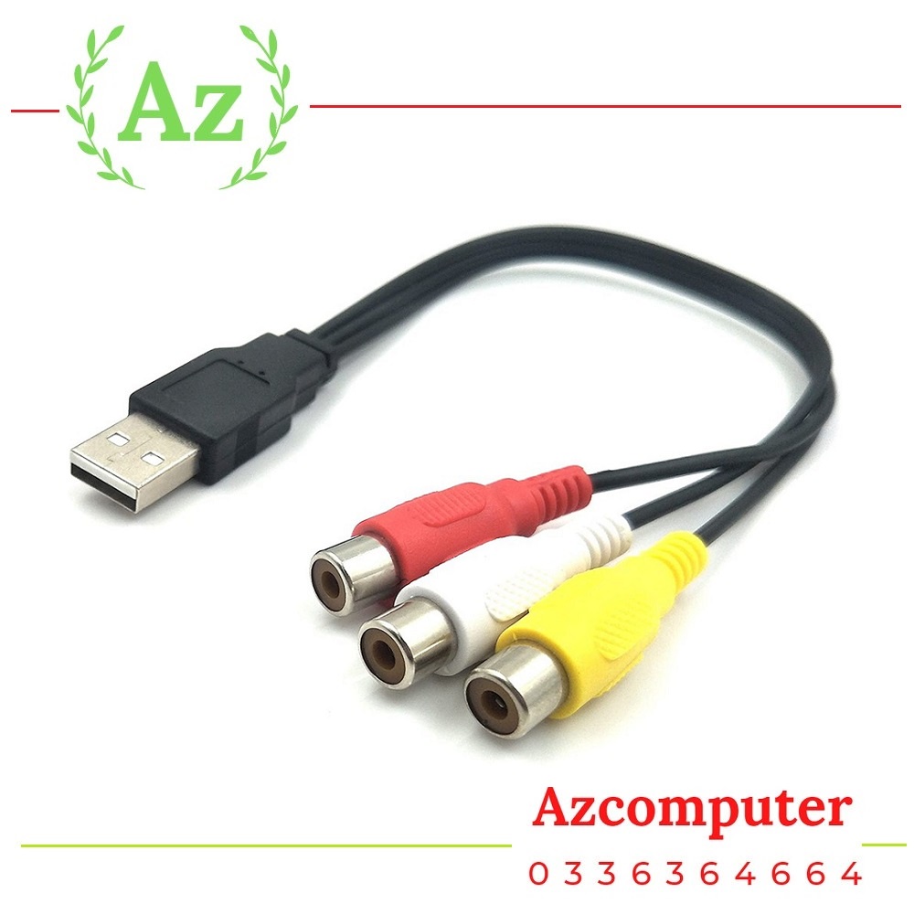 Cáp Chuyển USB Sang AV 3 Đầu Dùng Cho Tivi