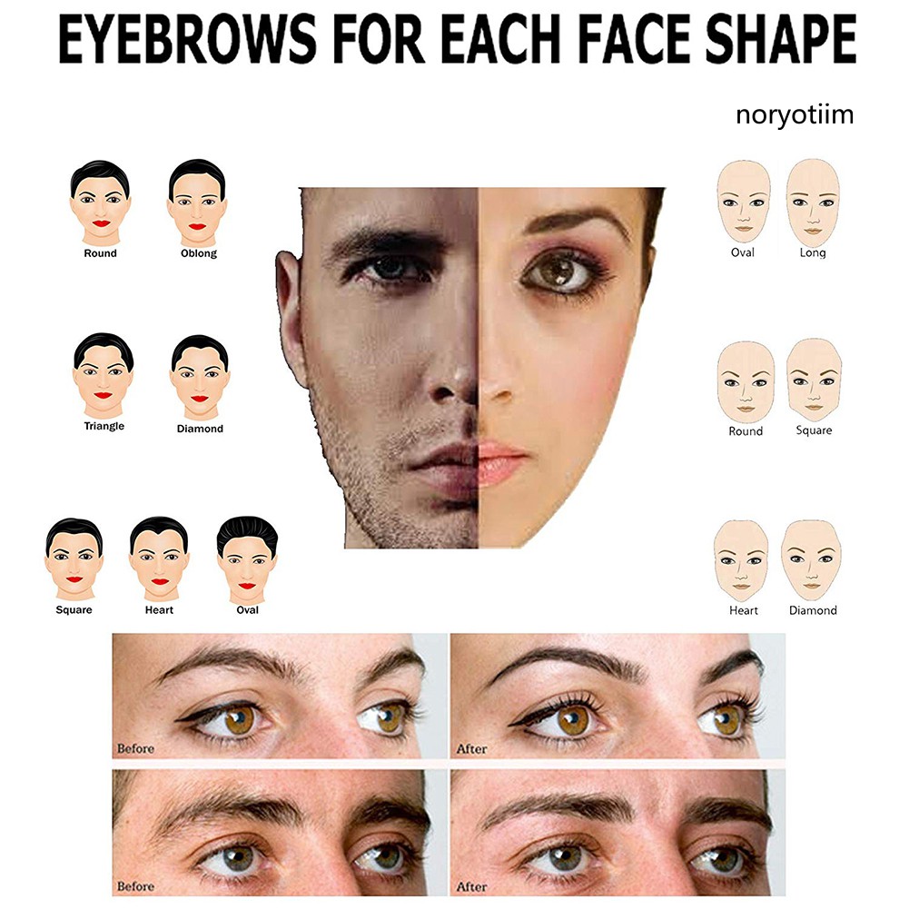 Set 8 Khuôn Kẻ Lông Mày Hai Đầu Tiện Dụng Nhanh Chóng Cho Lớp Trang Điểm Tự Nhiên