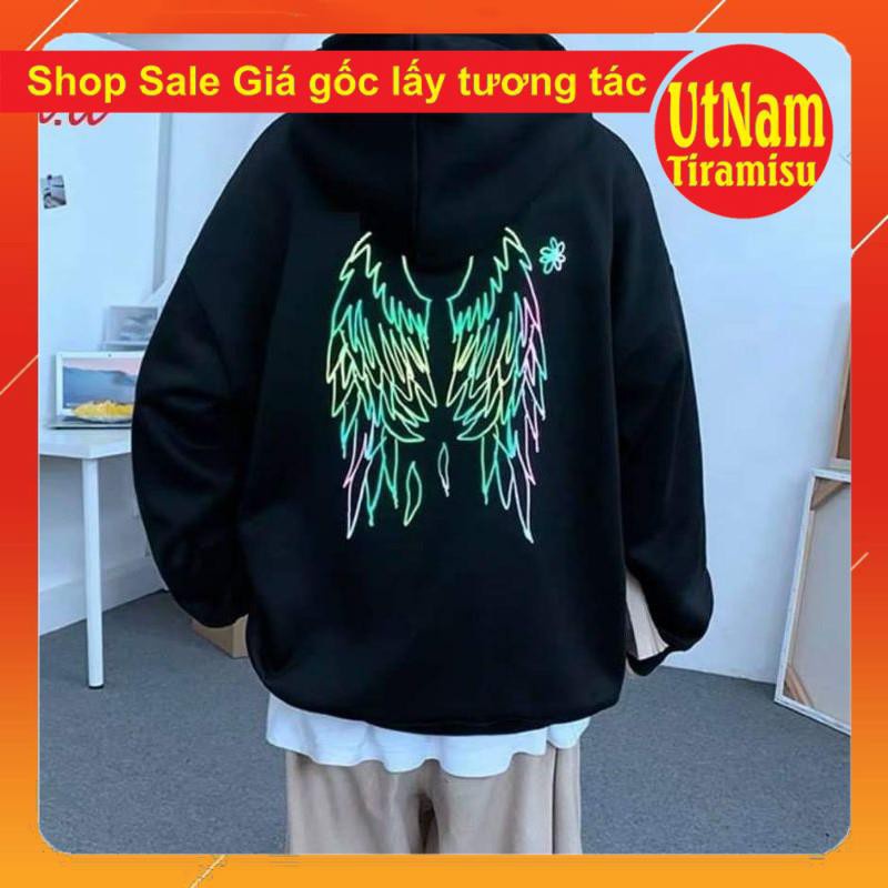 Áo hodie Cánh chim phản quang bảy màu❤Hoodie mùa đômg unisex nam nữ form <53kg