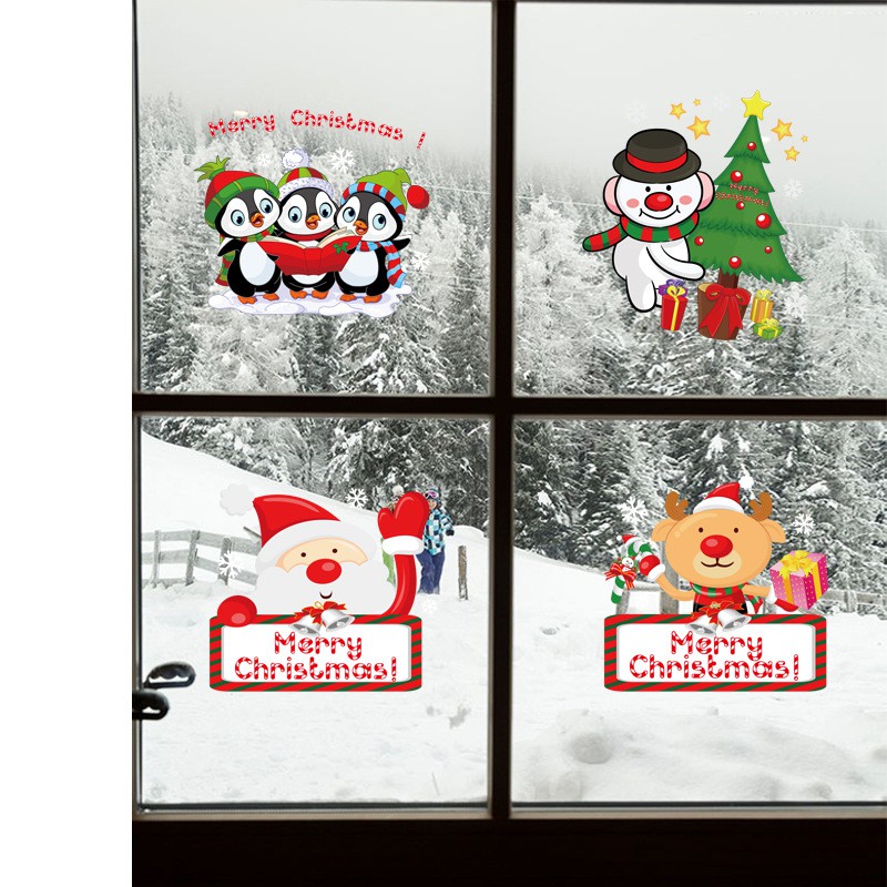 Decal dán tường trang trí giáng sinh noel người tuyết ngộ nghĩnh SK9108