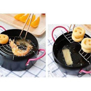 [FREESHIP❤️]NỒI CHIÊN MINI LỌC DẦU KÈM KHAY HỨNG TIỆN LỢI 4.9