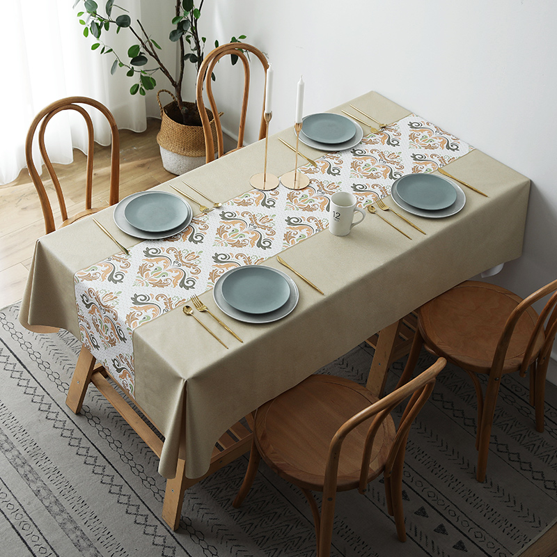 Nordic tablecloth waterproof and oil-proof disposable net red PVC table cloth household rectangular coffee table table cloth art ins table mat