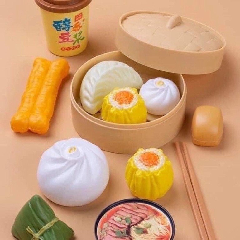 Bộ đồ chơi nấu ăn bánh bao 88 chi tiết siêu cute( quà 1/6 cho bé)