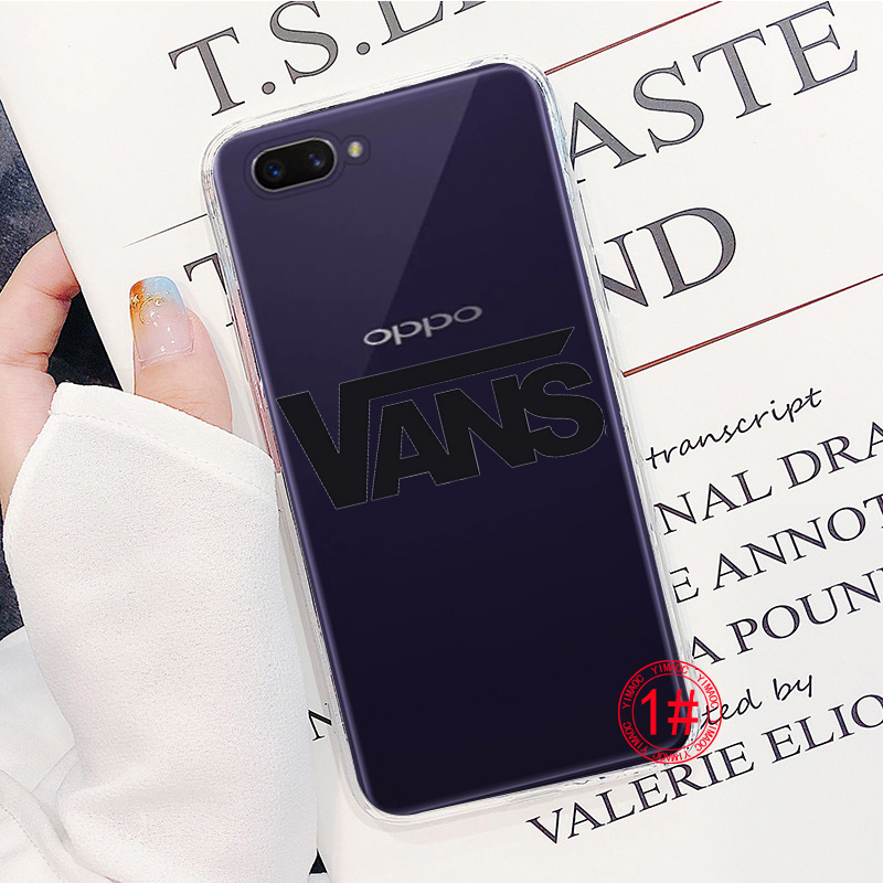 Ốp Lưng Tpu Mềm Trong Suốt In Logo Vans Cho Oppo A3S A5 A37 A39 A5S A7 A59 F1S F3 A1 F5 F7 F9 Pro 102s