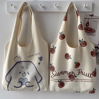 Túi Tote Vải Chất Canvas Đựng Đồ Cỡ Lớn Summer Fruit