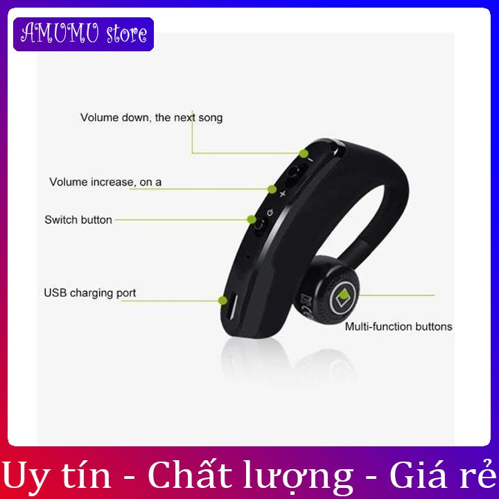 (Cao cấp)Tai nghe bluetooth V9 thể thao thế hệ mới Pin trâu bass chuẩn BẢO HÀNH LỖI 1 ĐỔI 1