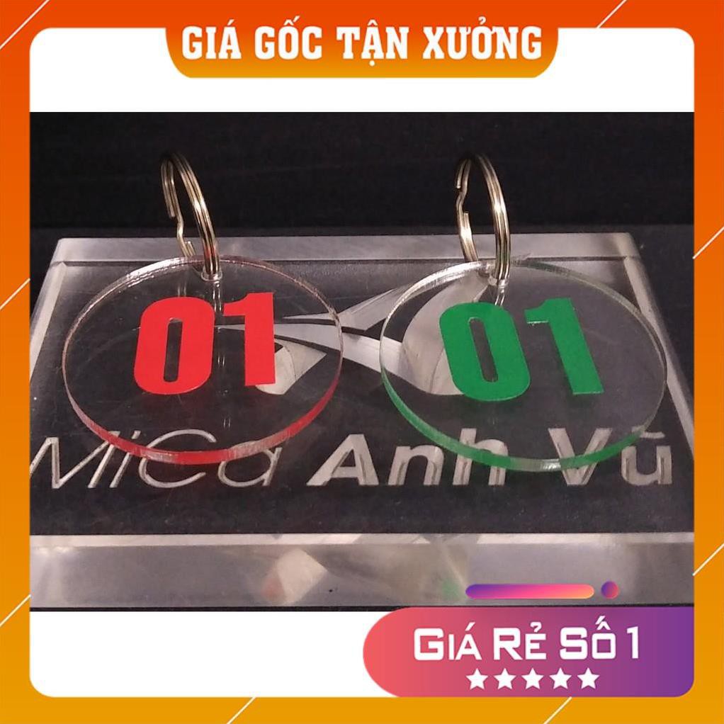 [Giá Gốc Tận Xưởng] Combo 10 Thẻ móc khóa đánh số tùy chọn