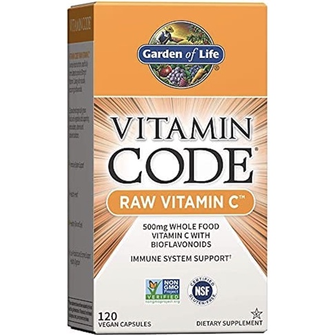 HŨ 60-120 VIÊN VITAMIN C TỪ TRÁI CÂY - RAU CỦ Garden of Life - Vitamin C Code Raw, 500mg Whole Food with Bioflavonoids