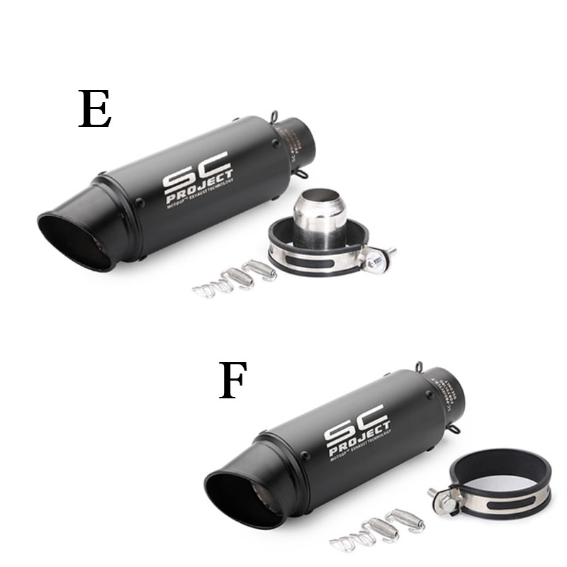 Ống Pô Xả Khí Màu Đen 51mm 60mm Cho Xe Mô Tô