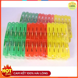 Set 28 chiếc kẹp quần áo nhựa - Vỉ 28c kẹp quần áo nhựa màu