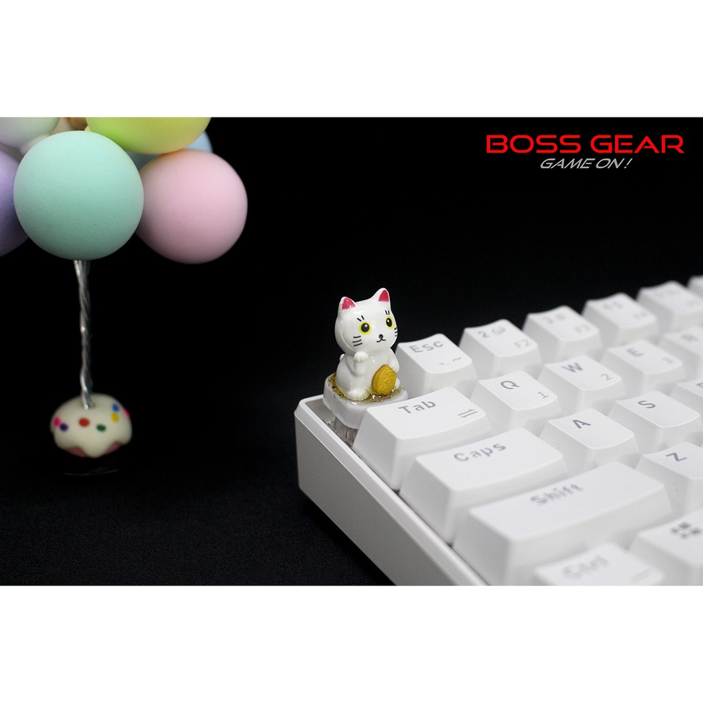 Keycap lẻ hình Mèo thần tài siêu dễ thương( Keycap Artisan )