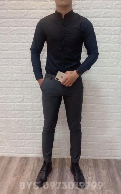 SƠMI TRẮNG CỔ TÀU lụa thái không nhăn không xù.chuẩn soái ca cho các nam thần.bao đẹp | BigBuy360 - bigbuy360.vn