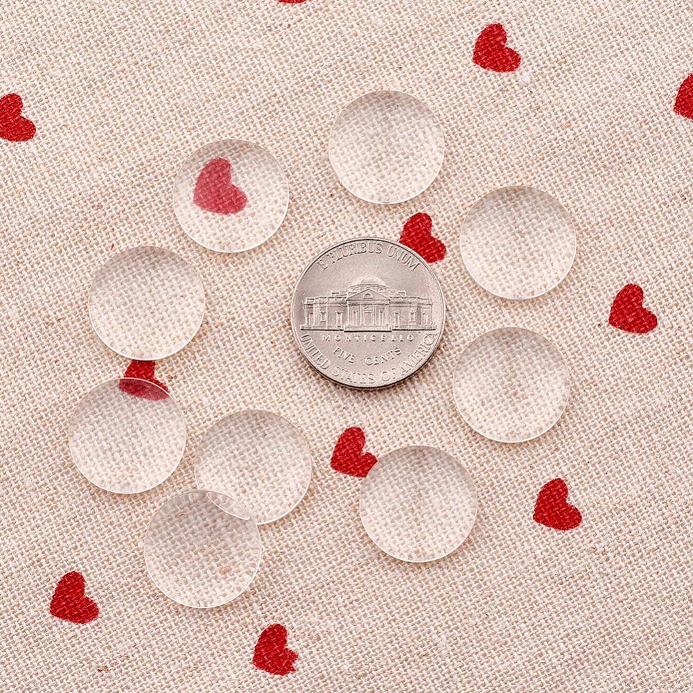 JARRED Kính Bộ 50 Mặt Dây Chuyền Tròn Mặt Đá Cabochon