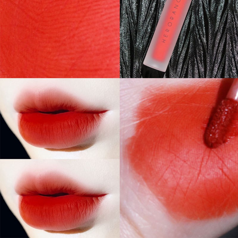 Son Lì Không Trôi Nội Địa Trung Herorange Lip Glaze Siêu Xinh Chất Mềm Và Mịn Môi  HOSM1