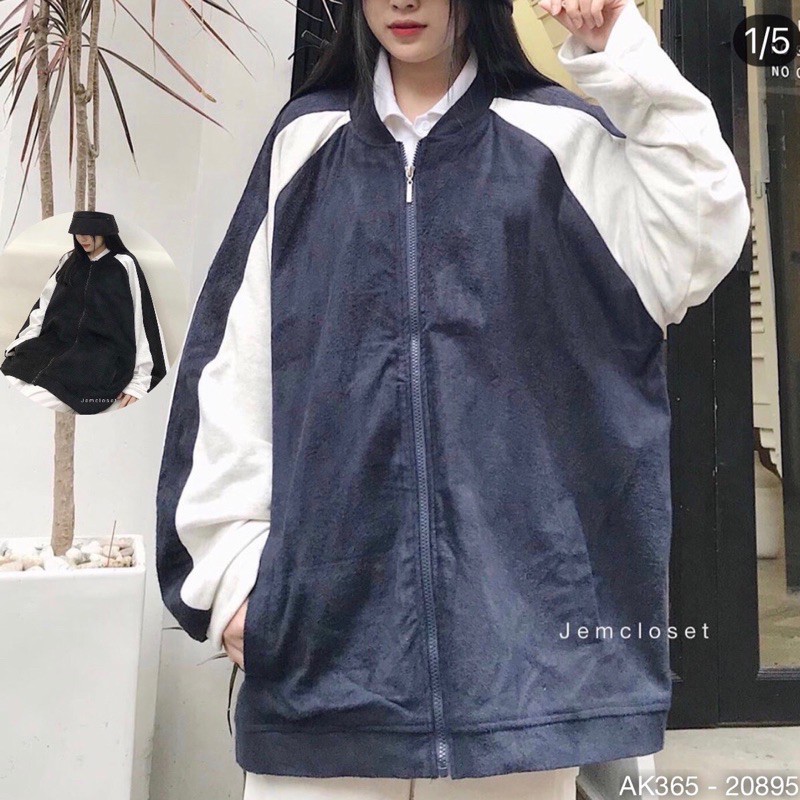 Áo Khoác Nỉ Nam Nữ Nỉ Bông Dày Dặn Hàng QC Form Rộng Unisex Áo Khoác Jackets Thun Ni Tay RAGLAN - AK3365 | BigBuy360 - bigbuy360.vn