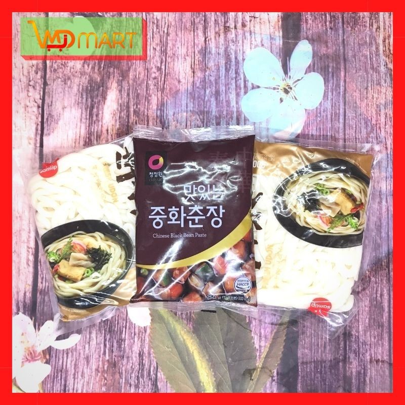 Combo 2 gói mì udon samlap + 250g sốt tương đen jajangmyeon