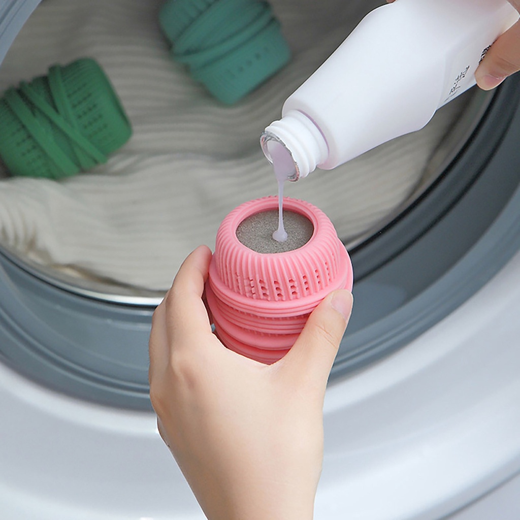 3 Bóng Giặt Đồ Chống Thắt Nơ Mềm Mại Đàn Hồi Chống Rối Có Thể Tái Sử Dụng Tiện Lợi